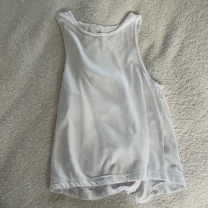 Solid White Workout Tank Top